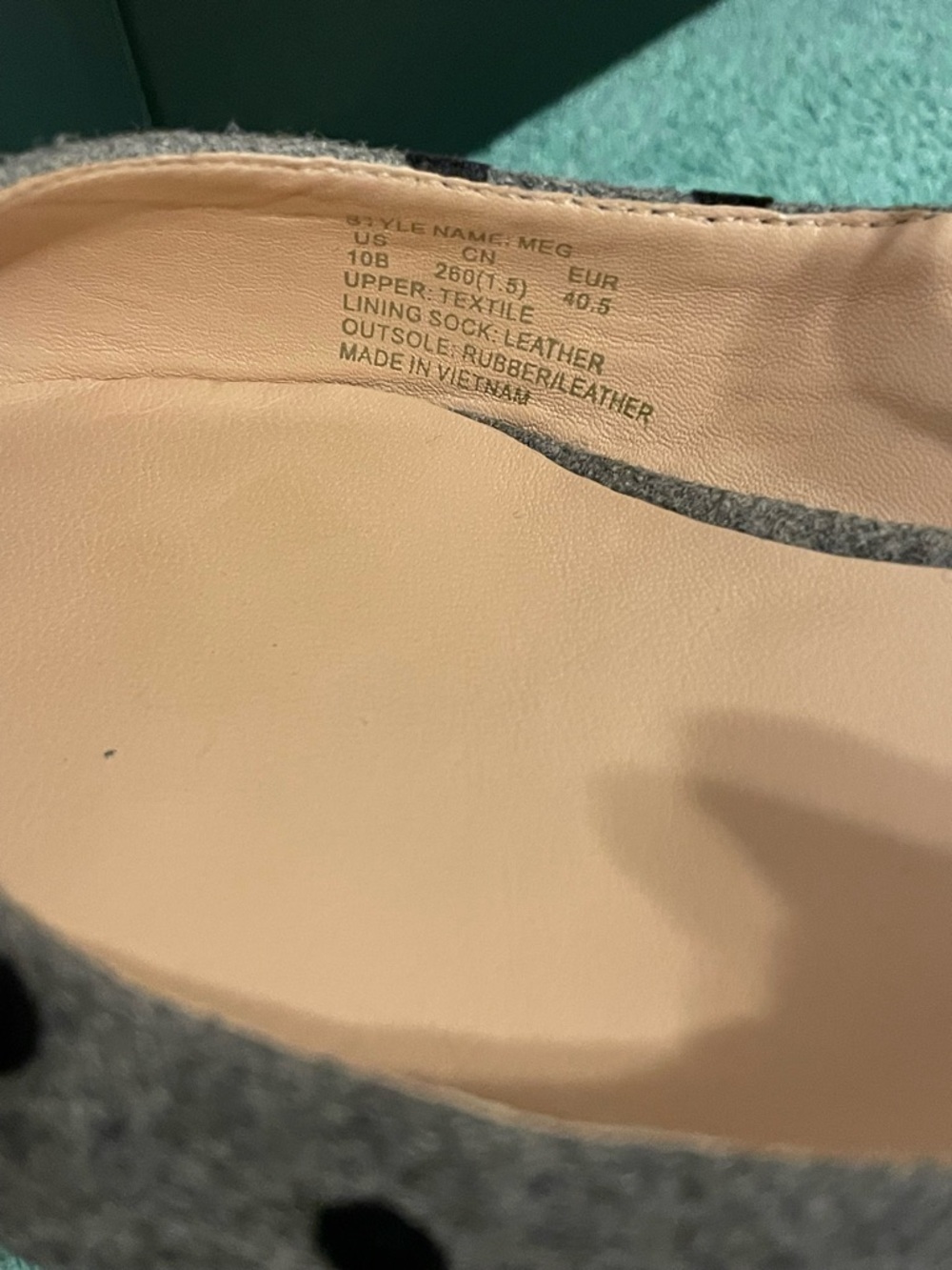 kate spade Gray Felt Polka Dot Slingback Mules - Picture 5 of 7